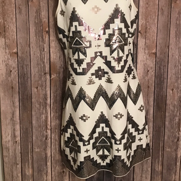 NWT Express Aztec Sequin Dress - Picture 8 of 8